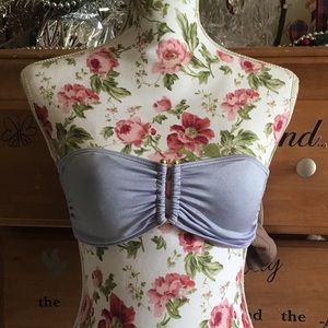 Lavender Strapless bikini with fashion metal piece